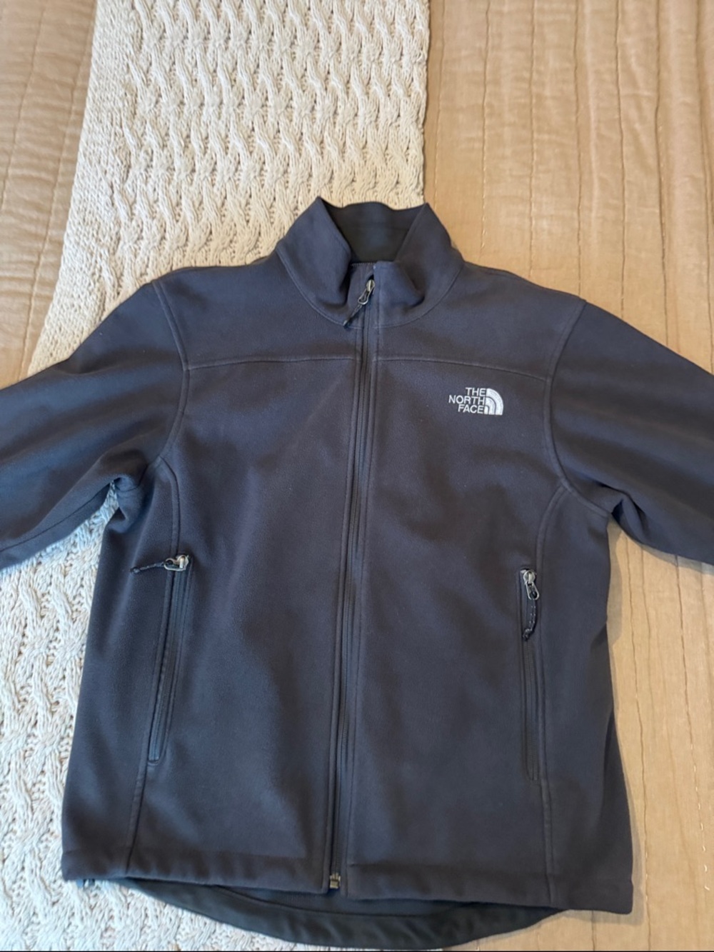 The North Face Dark Gray Full-Zip Fleece Jacket